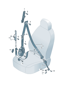 80D857705B-S/belt assy-tri Automatic unit, s/belt tensioner & Limiter   [Note] * * * * * *   