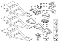 51169197236-Console assy-trim center front