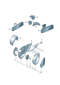 34G857501-Mirror, outer Sensor assy