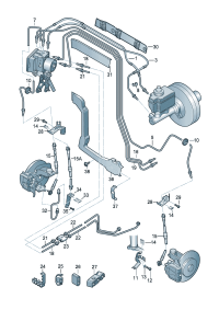 5KD614739-Tube, from master cylinder To hydraulic unit