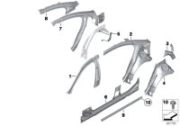 41217361404-Frame assy-side inner rr rh