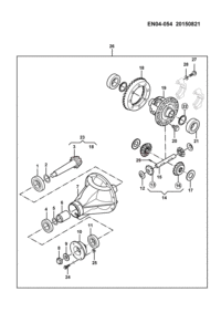 24538349-Reducer assy (speed ratio: 44/9=4.889) (non-extended vehicle)