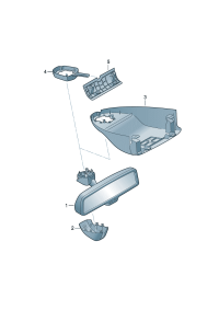 7P6857511T-Mirror, inner, Automatic anti-glare