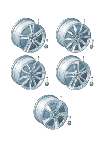 8WD601025P-Wheel rim-aluminium alloy  Colour code: