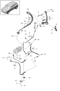 95B816741A-Coolant hose Pipe, pressure
