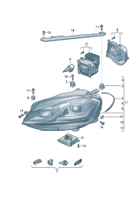 5GG941035-LED HEADLIGHT/718 BOXTER