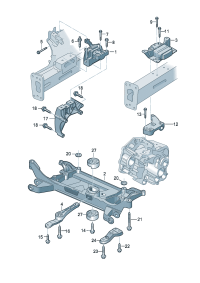 5Q0199555T-Mounting, transaxle