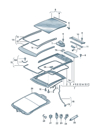 8VD877045A-Opening, sliding roof Bezel