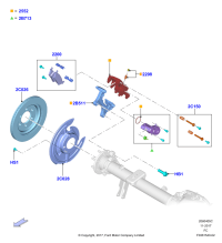 JL3Z2C026D-Disc-brake, rh/lh