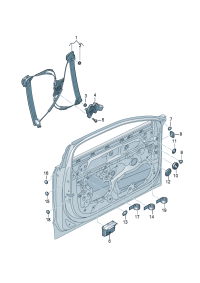 4N0837461-WINDOW WINDER LH FRT/A6