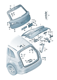 80G827025STL-Cover, rear hatch