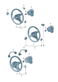35D419091DE74-Steering wheel Models with pulse electronics (black)