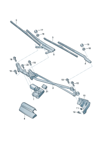 4L1955023F-Wiper assy Motor, wiper
