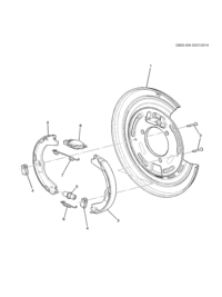 22857907-Kit, parking rear shoe repair (incl 2,4) (AC-DELCO #171-1115)