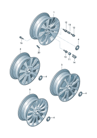 3T0601025G7ZS-Rim (chrome metallic paint)