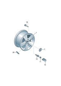 56G601025B-Wheel rim-aluminium alloy