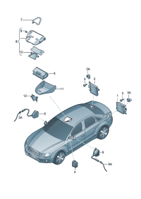 8T0907566B-Control unit, Accessory system-lane change  D-29.04.2013