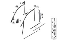 51332990303-DOOR WEATHER STRIP OUTER L/E60