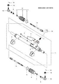 P240710035-Sleeve, telescope (power steering)
