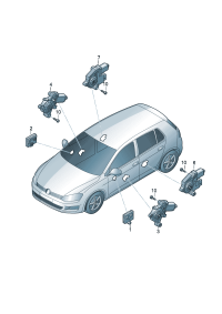 5Q4959593B-Door control unit