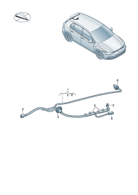 5H0971157-Lamp, lamp Cord, adapter  Spoiler, rr