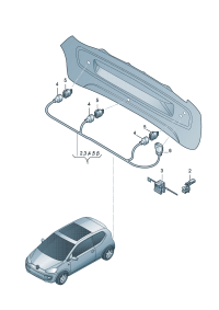 31G971085A-Harness, bumper For use with parking assist Vehicle type