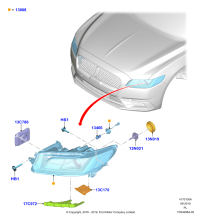 GD9Z17C973A-Bracket-bumper mtg lh