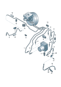 8RD614705-Tube, from master cylinder To hydraulic unit