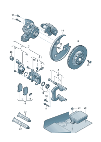 8KD698451B-Brake pad set no.1, Disc brake Operating device   D-24.11.2014