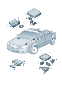 4F0910279AF-Cont cont unit For front door door door door door Vehicle type, steering column  Hardware: