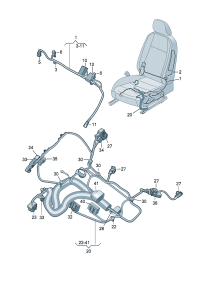 5GD971391A-Wire, seat tray