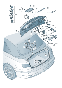 8V7827025F-Cover, rr. hatch