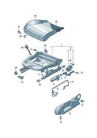 3QD881105-Seat frame