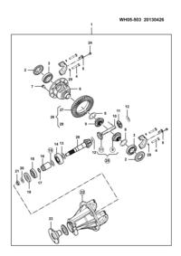 23862313-Reduction assy, rear axle