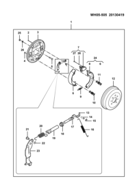 24546552-Retainer assy-rr brake, rh