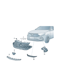 6RM853651-GRILLE RADIATOR