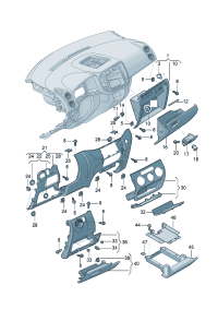 5ND820039-Baffle plate For belt adj The air conditioning system of the car