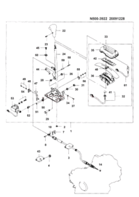 P210410120-Shaft assy-select shift deluxe