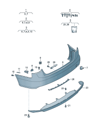 4G5807067A-Plate, bumper Porsche panamera: Pay attention to the repair guide- Paint