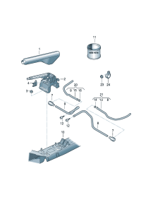 1KD711951A-Hand brake cable Duct assy