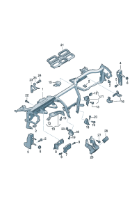 4FD857025A-Member, instrument panel cross