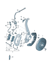 7L6615149-Caliper mtg, w/o u200c pad