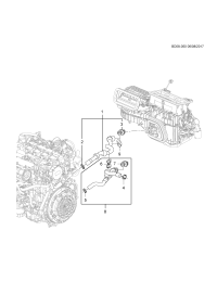 26682640-Hose, heater inlet (for front 20160525) (for front 2nd design, see 26212662)( 26682640 77796) replac