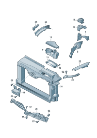 1K8805813A-Bracket Grille, radiator