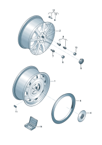 5C0601025GY9C-Wheel rim-aluminium alloy Circle