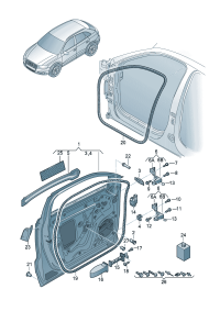 8U0831051B-Door assy-rr, lh  Porsche panamera: D  -08.09.2014
