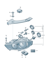 1K8941753J-Headlamp, Bulb-gas discharge  (For traffic only)