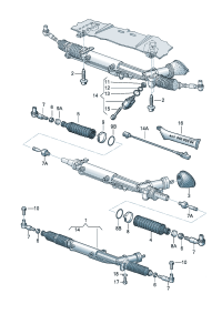 4E1422052D-Strut assy Tie rod end strut