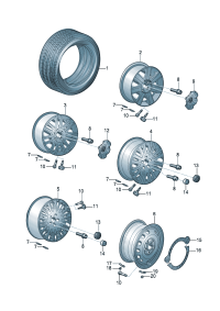 3BD601025D-Wheel rim-aluminium alloy