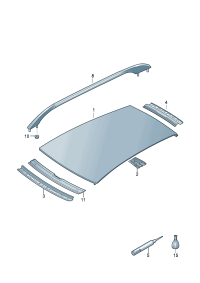 6RD860043AV7R-Base, roof rack silver
